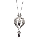 Art Nouveau Georg Jensen No.51 830 Silver Garnet Necklace