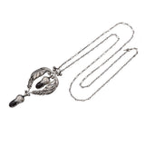Art Nouveau Georg Jensen No.51 830 Silver Garnet Necklace