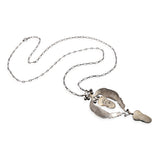 Art Nouveau Georg Jensen No.51 830 Silver Garnet Necklace