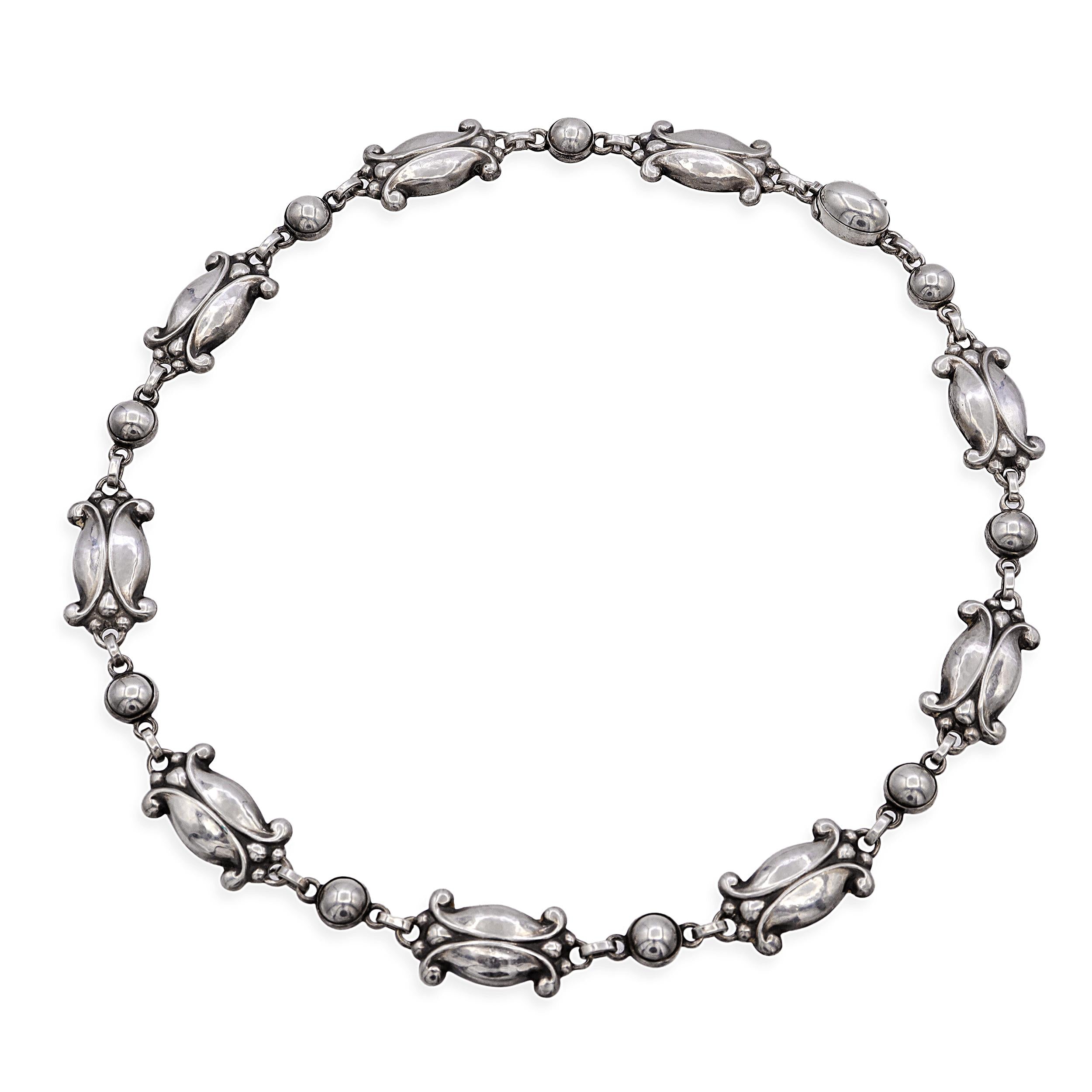 Vintage Georg Jensen Sterling Silver Tulip #15 Necklace