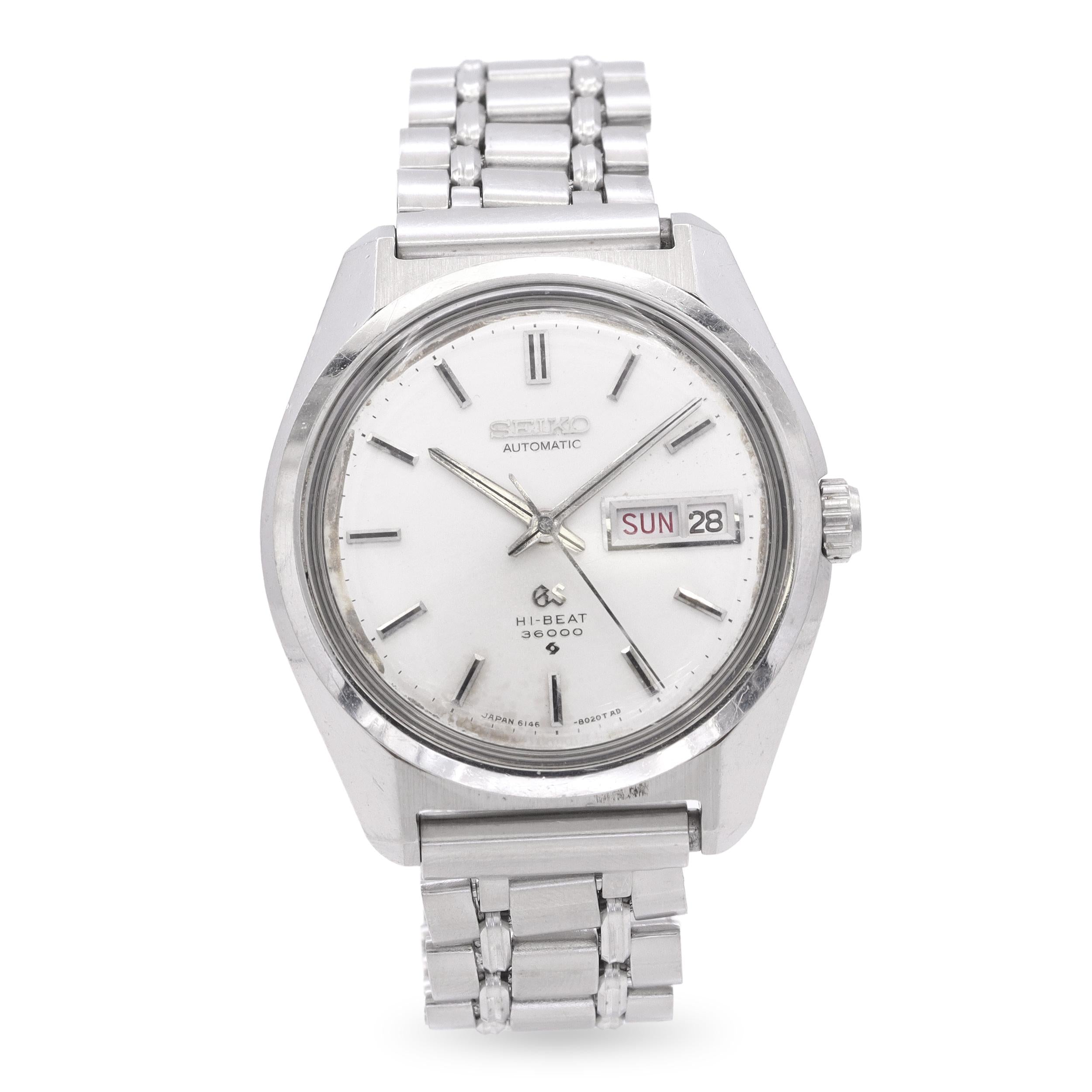 Vintage Seiko Grand Seiko Hi-Beat 36000 Automatic Watch Ref 6146-8000
