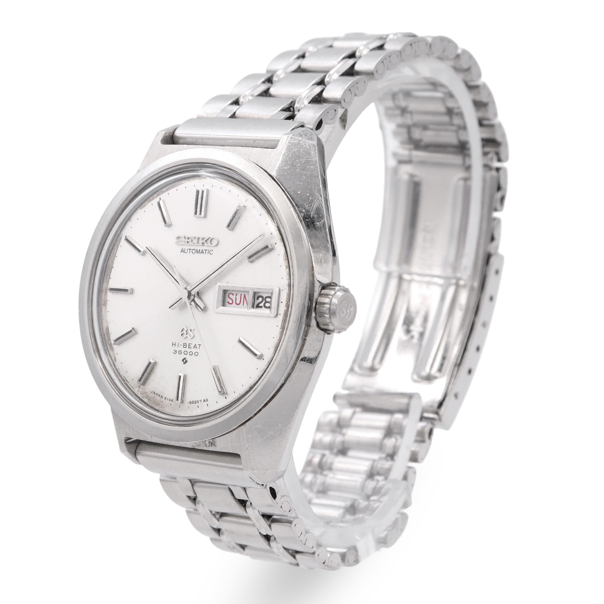 Vintage Seiko Grand Seiko Hi-Beat 36000 Automatic Watch Ref 6146-8000