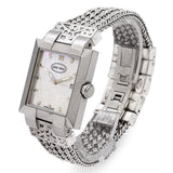 Lois Hill Stainless Steel MOP Dial Sterling Silver Bracelet Date Watch LH-0001
