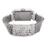Lois Hill Stainless Steel MOP Dial Sterling Silver Bracelet Date Watch LH-0001