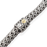 John Hardy Sterling Silver 22K Gold Hammered Classic Station Bracelet