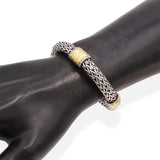 John Hardy Sterling Silver 22K Gold Hammered Classic Station Bracelet