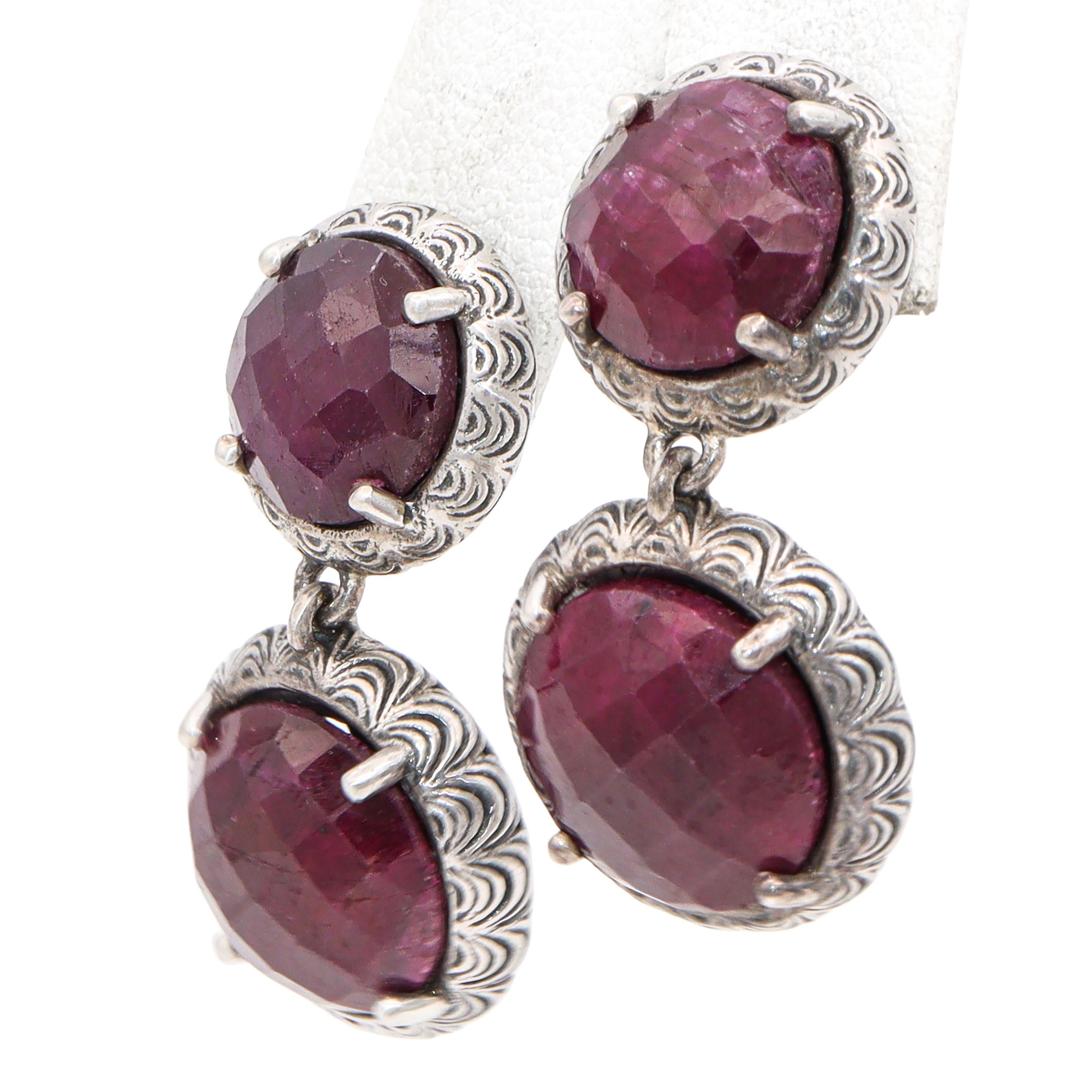 Lot of 3 Designer Bixby Clyde Duneier Silver 18k Gold Gemstone Ring Earrings Set