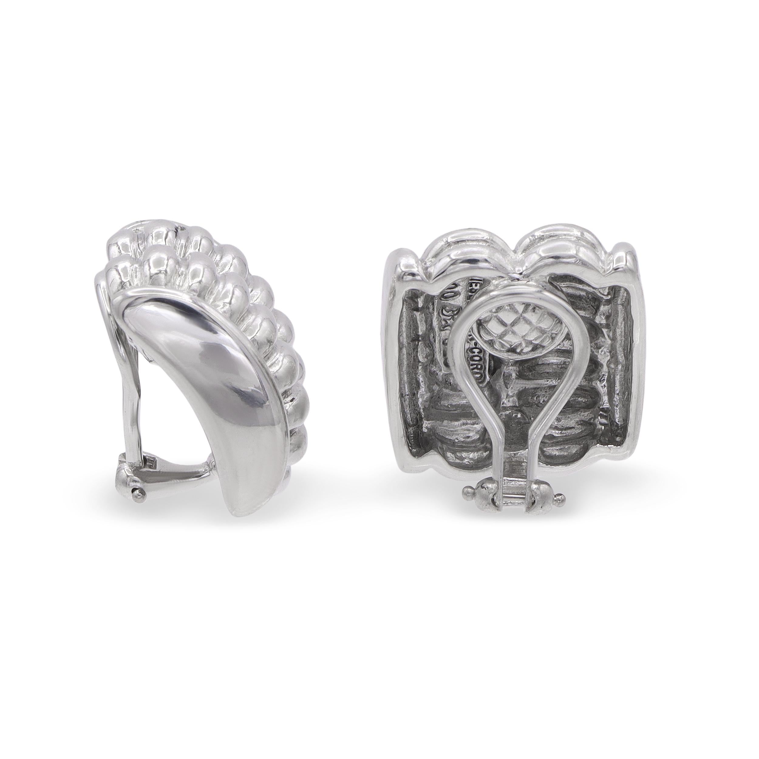 Kieselstein-Cord Sterling Silver Chunky Clip On Earrings