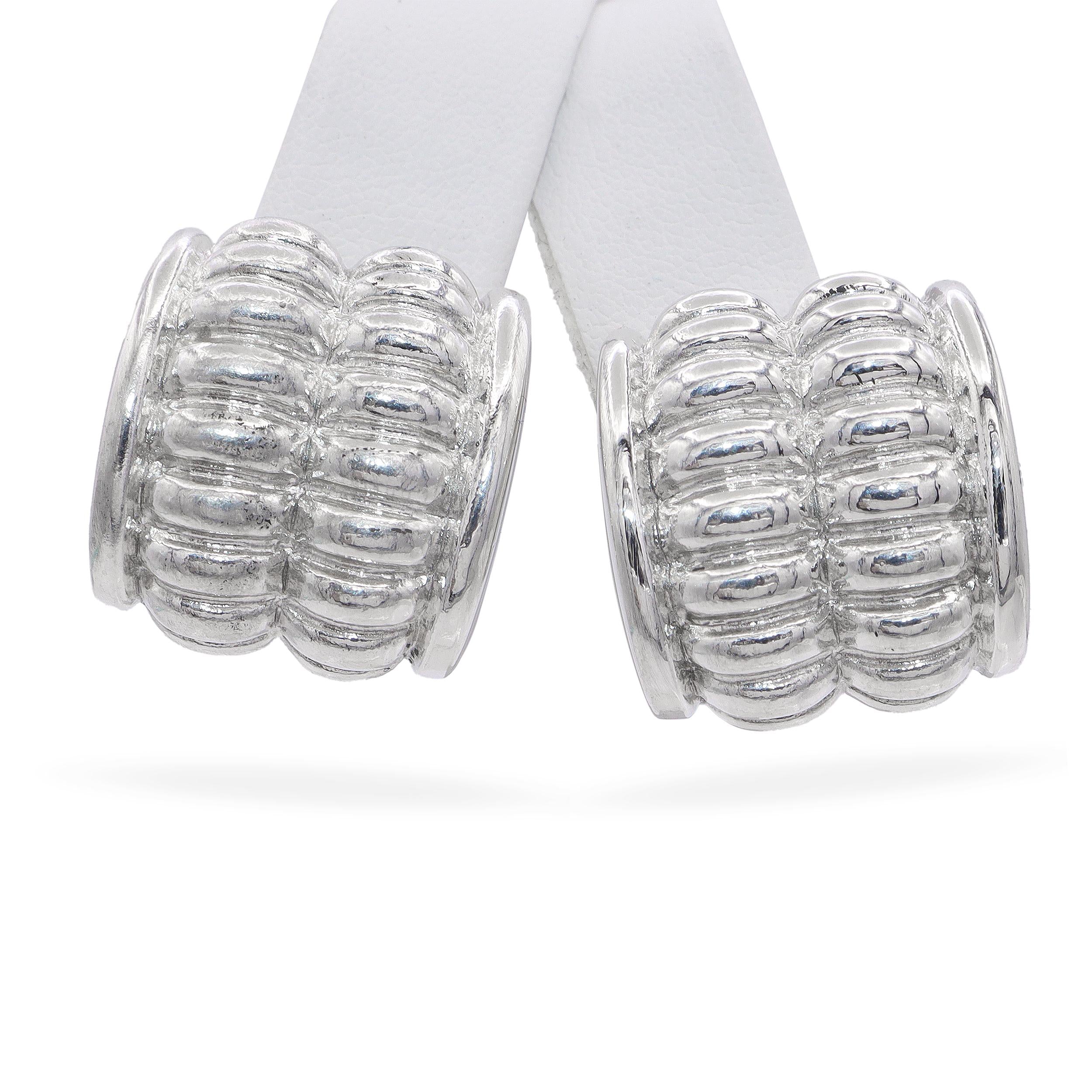 Kieselstein-Cord Sterling Silver Chunky Clip On Earrings