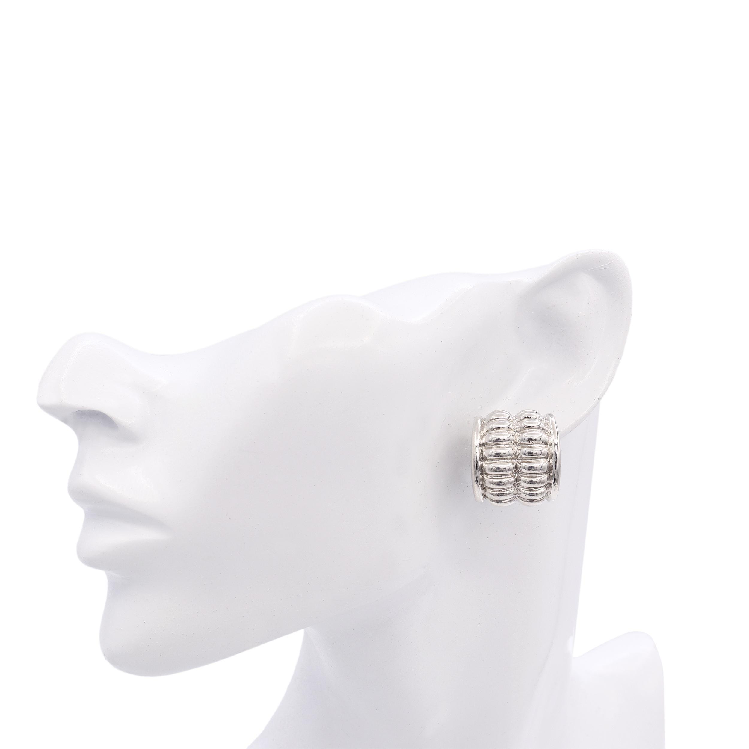 Kieselstein-Cord Sterling Silver Chunky Clip On Earrings