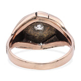 Antique Silver Topped Rose Gold Old European Cut Diamond Ring