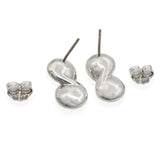 Tiffany & Co. Sterling Silver Double Pearl Infinity Earrings
