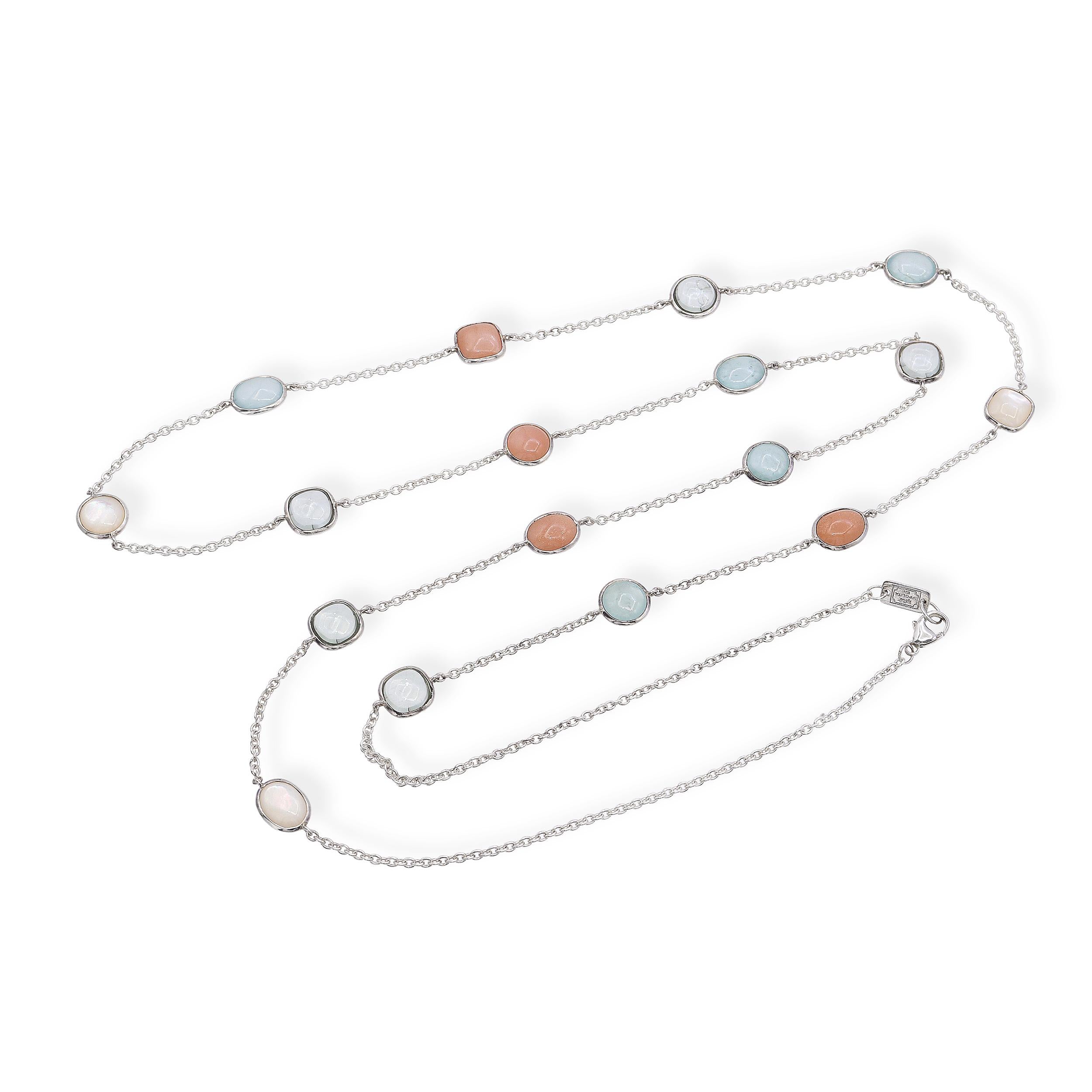 Ippolita Rock Candy Sterling Silver Multi Gem Station Necklace