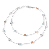 Ippolita Rock Candy Sterling Silver Multi Gem Station Necklace