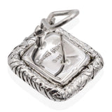 Vintage Angela Cummings Sterling Silver Woven Square Omega Back Earrings