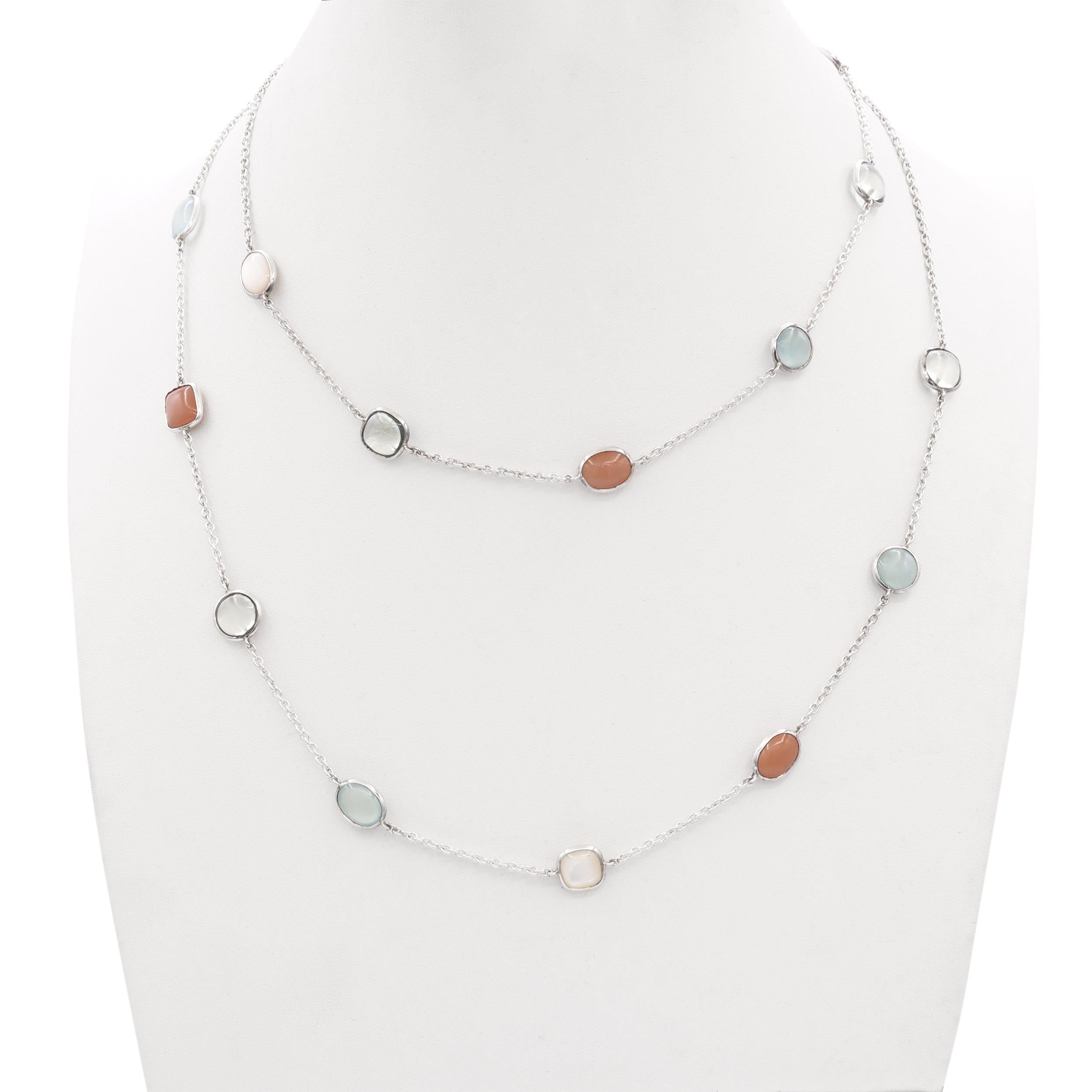 Ippolita Rock Candy Sterling Silver Multi Gem Station Necklace