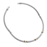 David Yurman Sterling Silver & 14k Yellow Gold Cable Collar Necklace