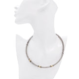 David Yurman Sterling Silver & 14k Yellow Gold Cable Collar Necklace
