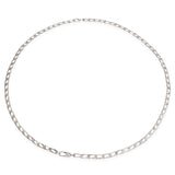 Vintage Gucci Sterling Silver Figaro Link  Long Chain Necklace