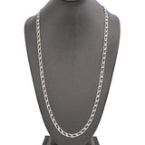 Vintage Gucci Sterling Silver Figaro Link  Long Chain Necklace