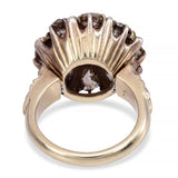 Antique Victorian Silver and Rose Cut Diamond Cluster Ring