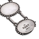 Vintage Georg Jensen Sterling Silver Green Agate Link Bracelet No. 25A