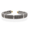Lagos Caviar Sterling Silver & 18K Yellow Gold Cuff Bracelet
