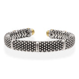 Lagos Caviar Sterling Silver & 18K Yellow Gold Cuff Bracelet