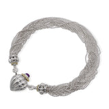 Lagos Sterling Silver & 18k Yellow Gold Amethyst Ruched Heart Necklace