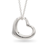 Tiffany & Co Elsa Peretti Open Heart Sterling Silver Necklace