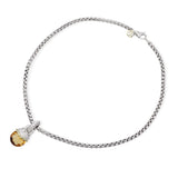 David Yurman Sterling Silver & 14k Yellow Gold Citrine Necklace
