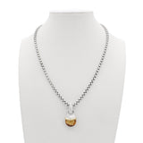 David Yurman Sterling Silver & 14k Yellow Gold Citrine Necklace