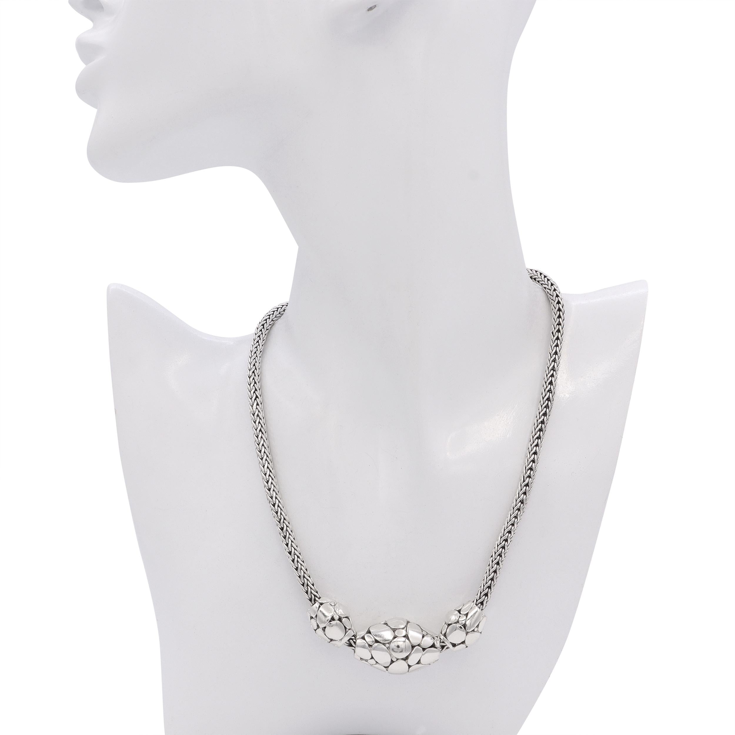 John Hardy Sterling Silver Kali Elliptical Bead Trio Necklace