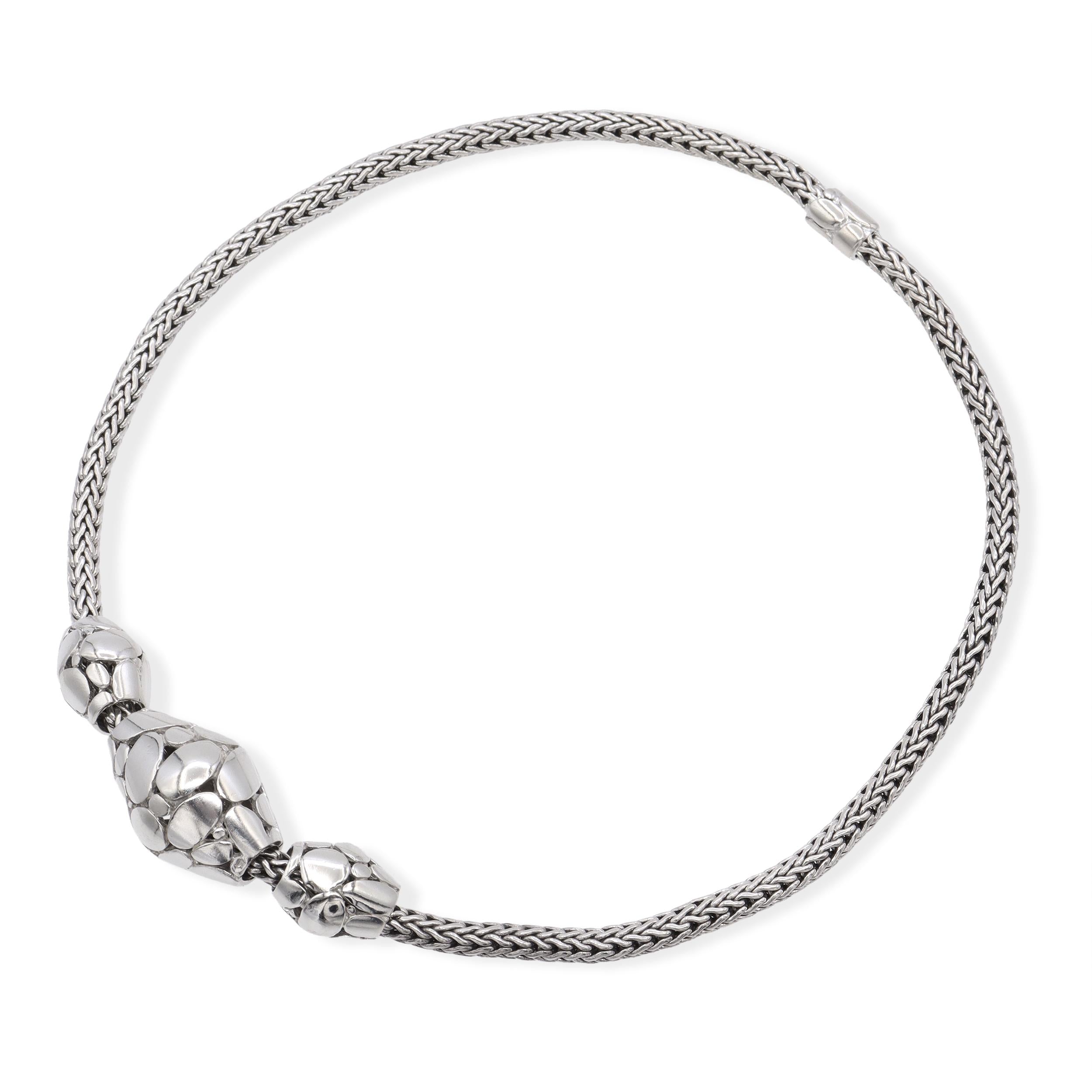 John Hardy Sterling Silver Kali Elliptical Bead Trio Necklace