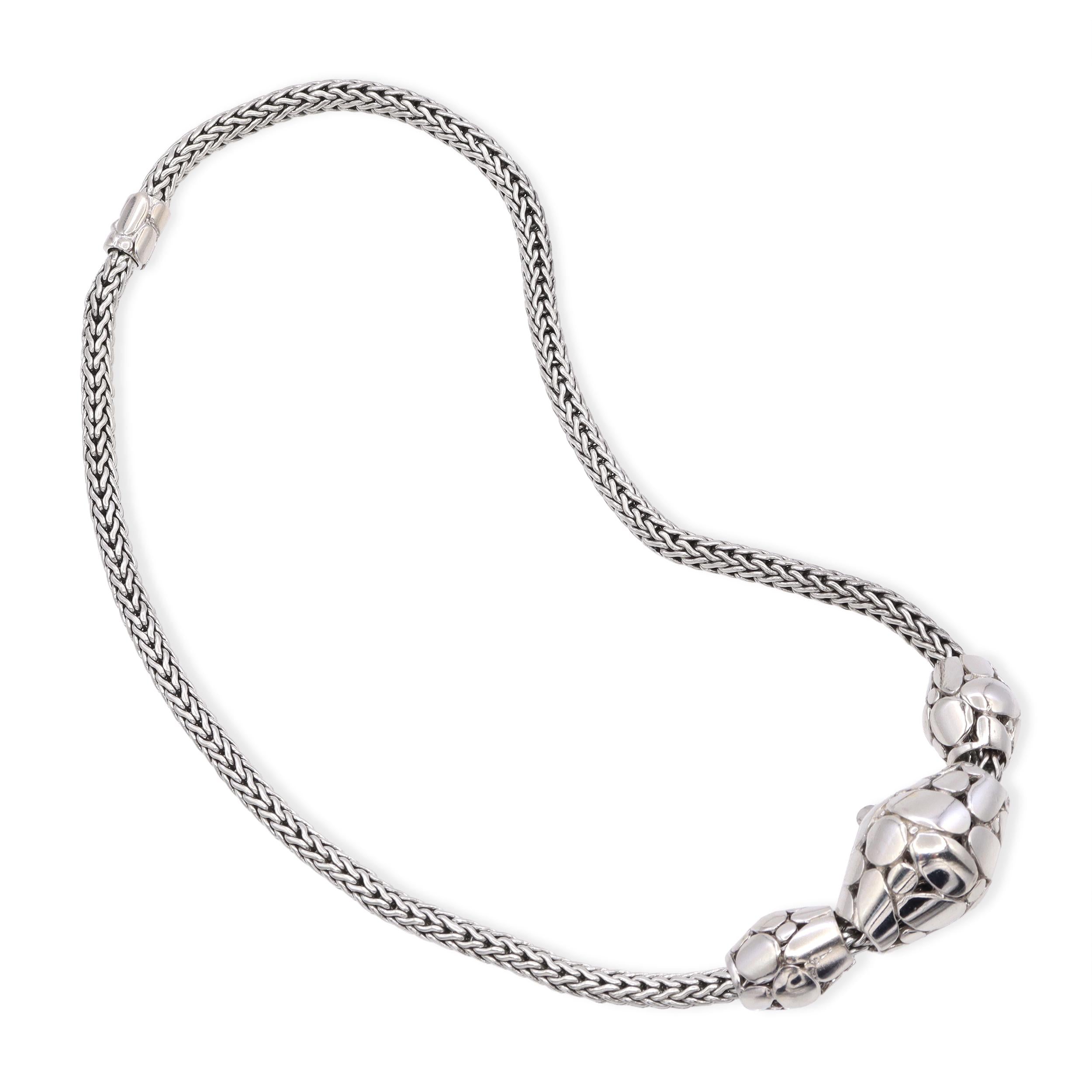 John Hardy Sterling Silver Kali Elliptical Bead Trio Necklace