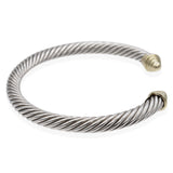 David Yurman Sterling Silver & 14K Yellow Gold Cable Classic Cuff Bracelet