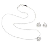 Tiffany & Co. Elsa Peretti Nugget Bean Sterling Silver Necklace & Earring Set