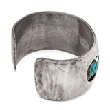 Navajo Sterling Silver Four-Turquoise Cuff Bracelet