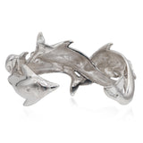 Vintage Sterling Silver Dolphin Cuff Bracelet