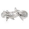 Vintage Sterling Silver Dolphin Cuff Bracelet