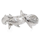 Vintage Sterling Silver Dolphin Cuff Bracelet