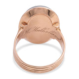 Antique 10k Rose Gold Sardonyx Intaglio Mulholland Coat of Arms Ring
