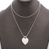 Tiffany & Co. Sterling Silver “Please Return To” Heart Tag Pendant Necklace