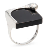 Tiffany & Co. Elsa Peretti Sterling Silver Black Onyx Splash Ring