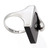 Tiffany & Co. Elsa Peretti Sterling Silver Black Onyx Splash Ring