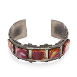 Vintage W T Sterling Silver Spiny Oyster Shell Cuff Bracelet