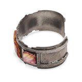 Vintage W T Sterling Silver Spiny Oyster Shell Cuff Bracelet