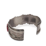 Vintage W T Sterling Silver Spiny Oyster Shell Cuff Bracelet