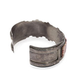 Vintage W T Sterling Silver Spiny Oyster Shell Cuff Bracelet