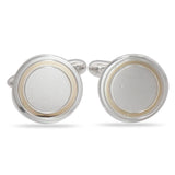 Tiffany & Co. 14K Yellow Gold Sterling Silver Round Cufflinks